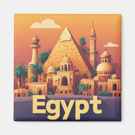 世界の旅行コレクターのためのエジプト国土の思い出 マグネット (正面)
