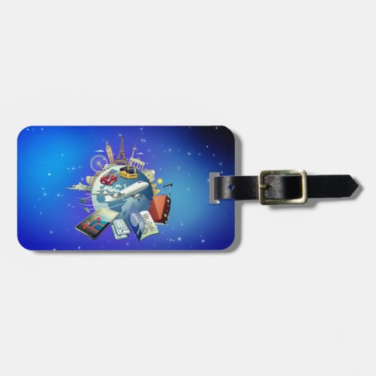 世界の旅行名所 ラゲッジタグ (正面横)