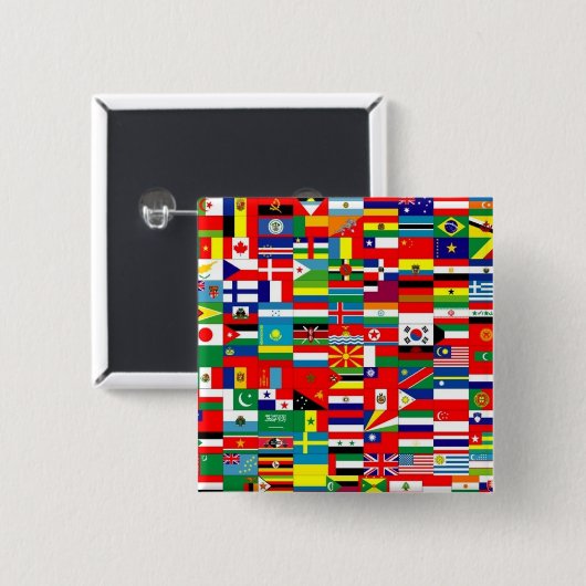世界の旗 缶バッジ (正面&裏面)
