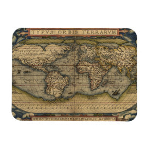 世界の旧式な地図 マグネット