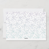 世界の書道のスクリプトへの喜びブルー1写真 シーズンカード (裏面)