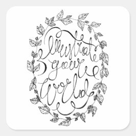 世界の書道を描く スクエアシール