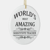 世界の最もすばらしい代用教員 セラミックオーナメント (右)