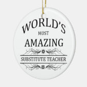 世界の最もすばらしい代用教員 セラミックオーナメント (左)