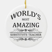世界の最もすばらしい代用教員 セラミックオーナメント (裏面)