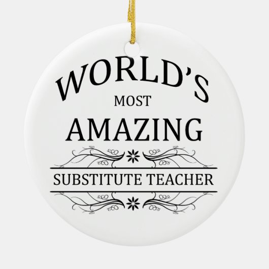 世界の最もすばらしい代用教員 セラミックオーナメント (裏面)