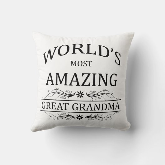 世界の最もすばらしい曾祖母 クッション (裏面)