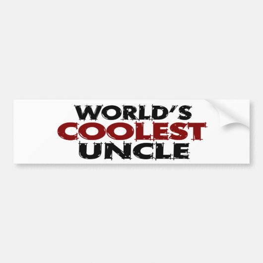 世界の最もクールな叔父さん バンパーステッカー (正面)
