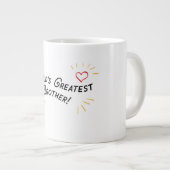 世界の最も偉大な兄弟！ ジャンボコーヒーマグカップ (正面右)