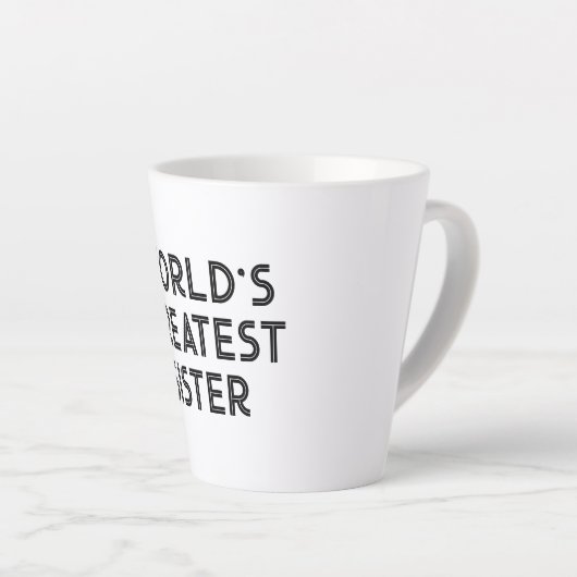 世界の最も偉大な姉妹のための小さなラテマグギフト カフェラテマグ (右アングル)