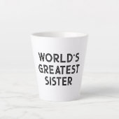 世界の最も偉大な姉妹のための小さなラテマグギフト カフェラテマグ (正面)