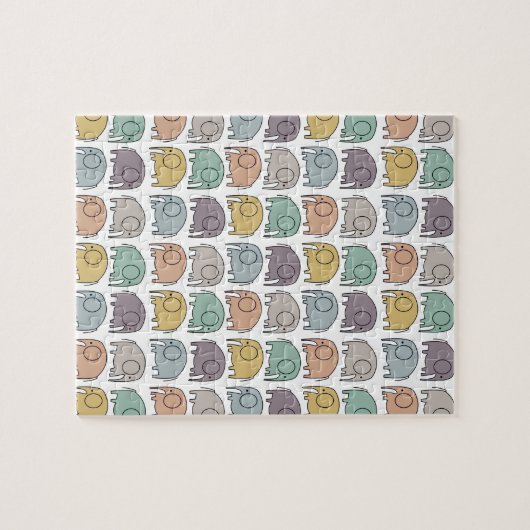 世界の最も堅い象のパズル ジグソーパズル (横)