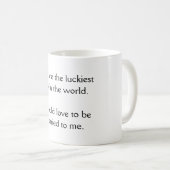 世界の最も幸運な人 コーヒーマグカップ (正面右)