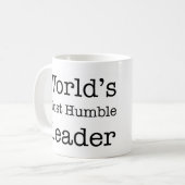 世界の最も控え目なリーダー コーヒーマグカップ (正面左)