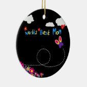 世界の最も最高のなお母さんの漫画のミイラ セラミックオーナメント (右)