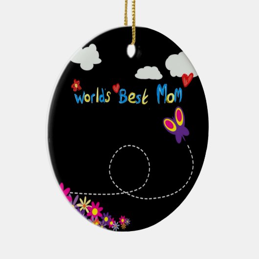 世界の最も最高のなお母さんの漫画のミイラ セラミックオーナメント (右)