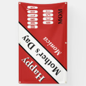 世界の最も最高のなお母さんの赤 横断幕 (縦)