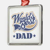 世界の最も最高のなパパのオーナメントの記念品のギフト メタルオーナメント (左)