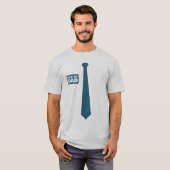 世界の最も最高のなパパのラベルのタイのカッコいいの青 Tシャツ (正面フル)