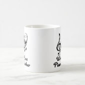 世界の最も最高のなピアノの教師 コーヒーマグカップ (中央)