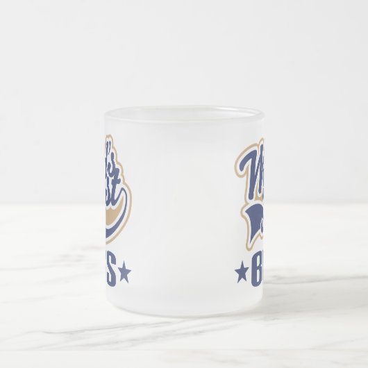 世界の最も最高のなボス フロストグラスマグカップ (中央)