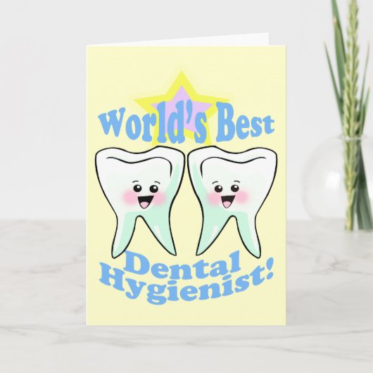 世界の最も最高のな歯科衛生士 カード (正面)