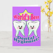 世界の最も最高のな歯科衛生士 カード (黄色い花)