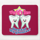 世界の最も最高のな歯科衛生士 マウスパッド (正面)