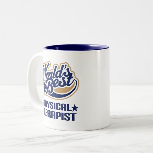 世界の最も最高のな理学療法士 ツートーンマグカップ (正面左)