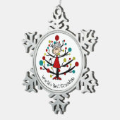 世界の最も最高のな祖母の雪片のオーナメント スノーフレークピューターオーナメント (右)