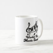 世界の最も最高のな音楽の先生のギフト コーヒーマグカップ (正面右)