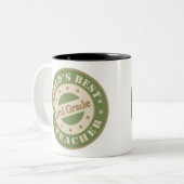 世界の最も最高のな3年生の先生 ツートーンマグカップ (正面左)