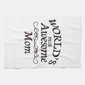 世界の最も素晴らしいお母さん キッチンタオル (横)