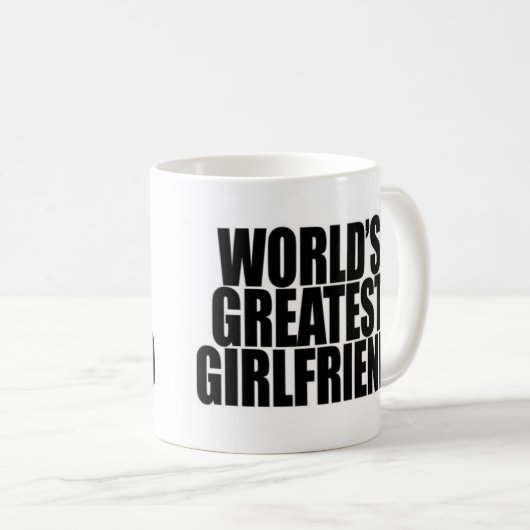 世界の最も素晴らしいガールフレンドのマグ コーヒーマグカップ (正面右)