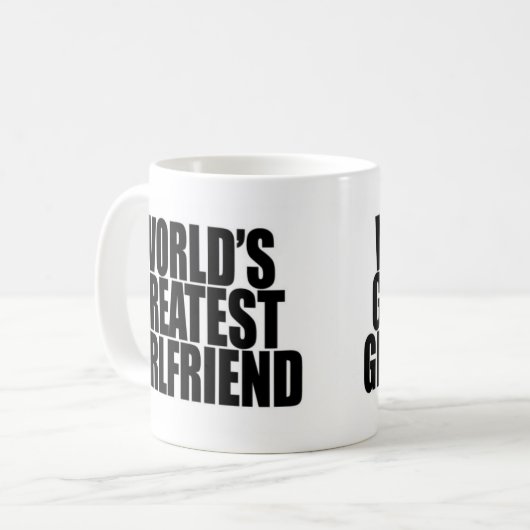 世界の最も素晴らしいガールフレンドのマグ コーヒーマグカップ (正面左)