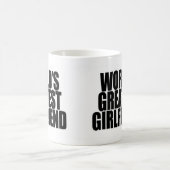 世界の最も素晴らしいガールフレンドのマグ コーヒーマグカップ (中央)