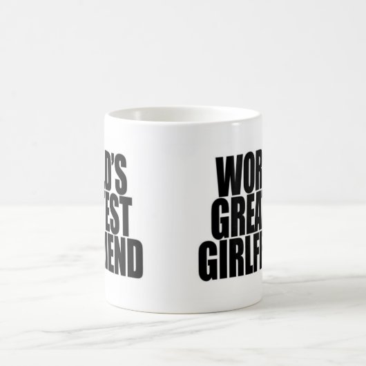 世界の最も素晴らしいガールフレンドのマグ コーヒーマグカップ (中央)