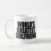 世界の最も素晴らしいガールフレンドのマグ コーヒーマグカップ (左)
