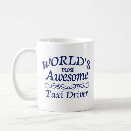 世界の最も素晴らしいタクシー運転手 コーヒーマグカップ (左)