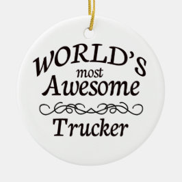 世界の最も素晴らしいトラック運転手 セラミックオーナメント