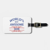 世界の最も素晴らしいドン ラゲッジタグ (正面横)