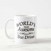 世界の最も素晴らしいバス運転手 コーヒーマグカップ (左)