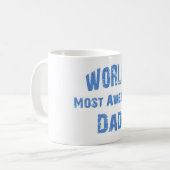世界の最も素晴らしいパパのマグ コーヒーマグカップ (正面左)