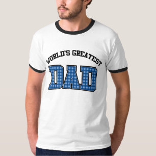 世界の最も素晴らしいパパのワイシャツの格子縞 Tシャツ