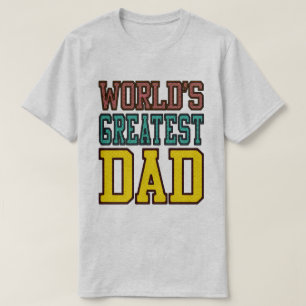 世界の最も素晴らしいパパの明暗中間部色 Tシャツ