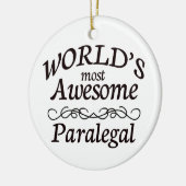 世界の最も素晴らしいパラリーガル セラミックオーナメント (左)