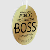 世界の最も素晴らしいボスのギフトのオーナメント オーナメント (正面)