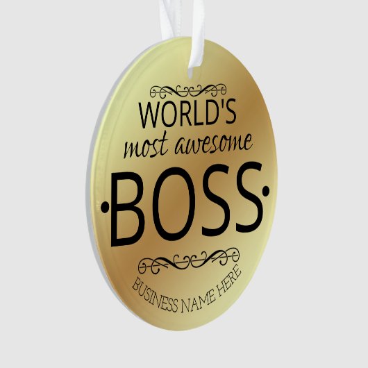 世界の最も素晴らしいボスのギフトのオーナメント オーナメント (正面)