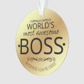 世界の最も素晴らしいボスのギフトのオーナメント オーナメント (正面)