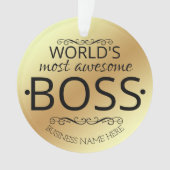 世界の最も素晴らしいボスのギフトのオーナメント オーナメント (正面)